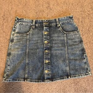 Aerie Denim Mini Skirt — Medium